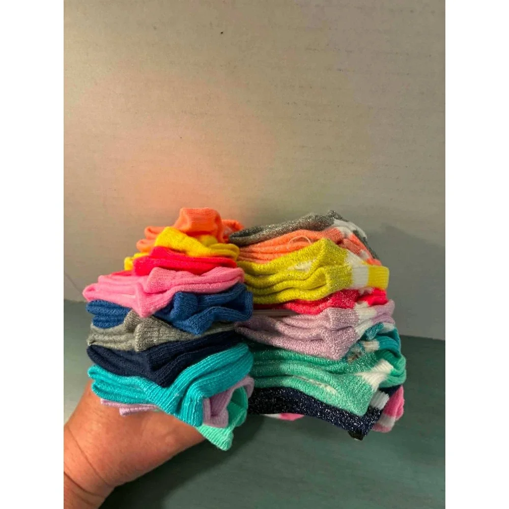 Wonder Nation Girls No Show‎ Socks 20 Pair Pack Multicolor Shoe Size 10.5-4 M